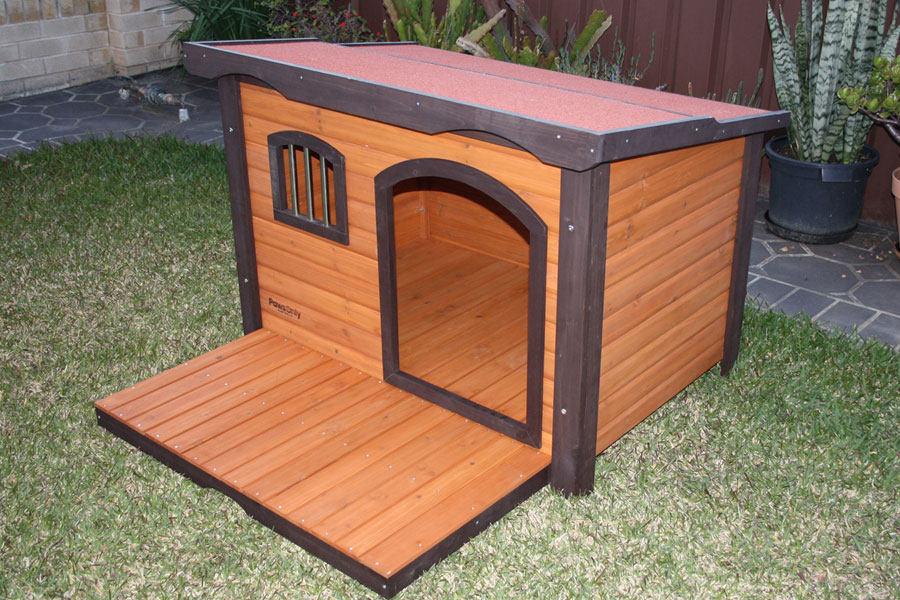 Large Wooden Dog Kennel Premium