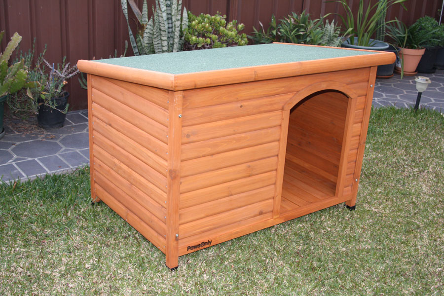 small wooden kennel