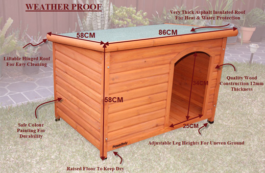 Large Wooden Dog Kennel Comfort