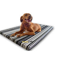 Large Stripe Comfort Orthopedic Memory Foam Dog Bed