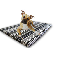 Medium Stripe Comfort Orthopedic Memory Foam Dog Bed